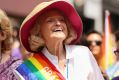 Edith Windsor, the plaintiff in the case involving the Defense of Marriage Act, at the annual gay pride march in New ...