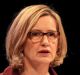 Britain's Home Secretary, Amber Rudd, speaks at the Conservative party conference.