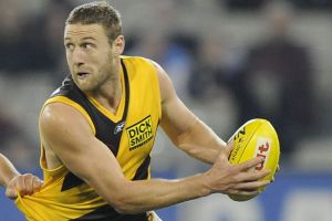 Jay Schulz in action for Richmond in 2008. 