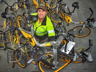 Obikes trucked away for recycling