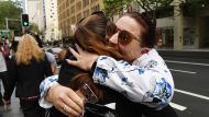 The family of Jodie Fesus speak outside NSW Supreme Court in Sydney on Tuesday, after her husband Steven Frank Fesus was ...