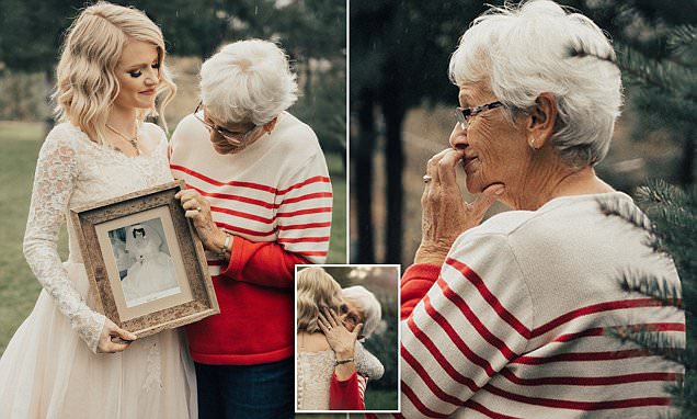 Idaho bride wears her grandmother's old wedding dress