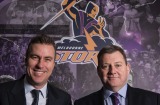 Melbourne Storm owners Matthew Tripp and Bart Campbell are aiming for their first grand final win on Sunday.