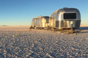 Stay in a luxury camper with your own private chef in the middle of the salt flat in Bolivia – there's no-one else for miles.