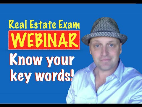 Know your Keywords for the Real Estate Exam!