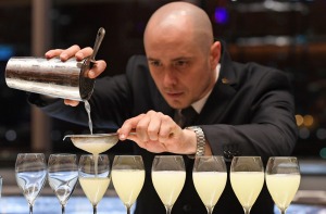 A cocktail line up at the Sofitel Sydney Darling Harbour.