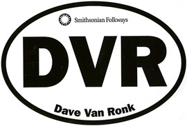 Dave Van Ronk Oval Sticker