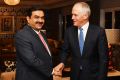 Adani Group founder Gautam Adani, pictured with Prime Minister Malcolm Turnbull in April.