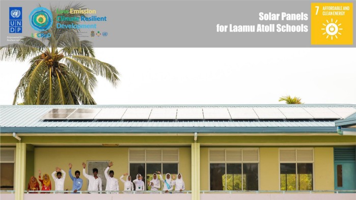  Solar panels installed in 11 schools of Laamu Atoll