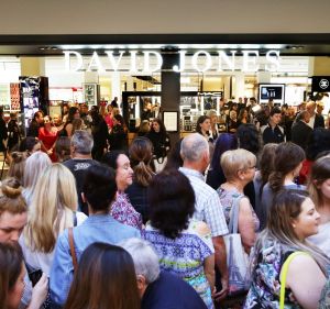 The opening of David Jones' Wollongong store.