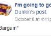 McNugget man Corey Dunkin's Facebook post.