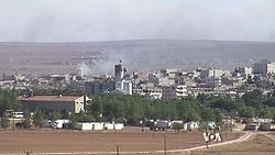 View of Kobanî during the siege of 2014