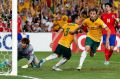 Triumph: James Troisi scores the winner in the Asian Cup final against South Korea in 2015.