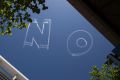 The No campaign takes to the sky in Melbourne. 