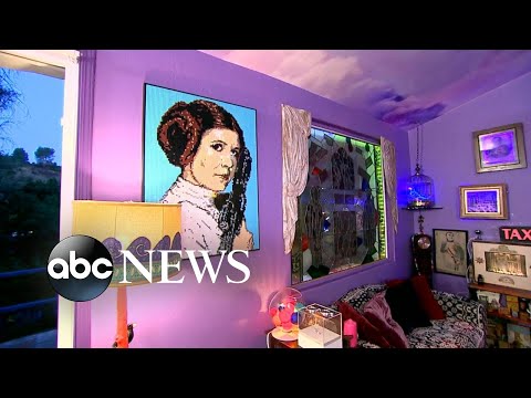 An exclusive live look inside Carrie Fisher's unique home