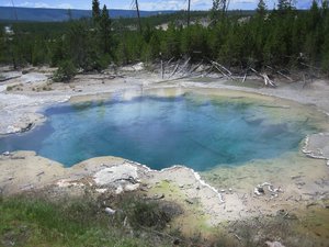 One of many smaller thermal pool at Yellowstone The Yellowstone Caldera is the largest volcanic system in North America. It has been termed a "supervolcano" because the caldera was formed by exceptionally large explosive eruptions.