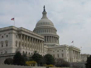 The Senate's side of the Capitol Building in DC.