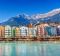 Innsbruck is surrounded by mountains.