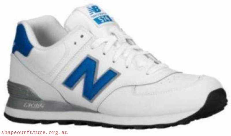 574 - Men's White/Blue - Men's New Balance