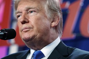 President Donald Trump speaks to the 2017 Value Voters Summit, Friday, Oct. 13, 2017, in Washington.