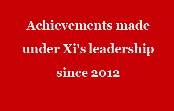 Achievements made under Xi's leadership since 2012