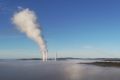 Steam rises from EnergyAustralia's Mount Piper power station, near Lithgow.