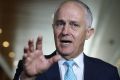 Prime Minister Malcolm Turnbull addresses the media during a doorstop interview at Parliament House in Canberra on ...