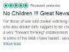 TripAdvisor reviews of a cafe which banned children.