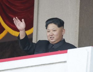 File - North Korean leader Kim Jong Un waves at a parade in Pyongyang, North Korea, Saturday, Oct. 10, 2015.