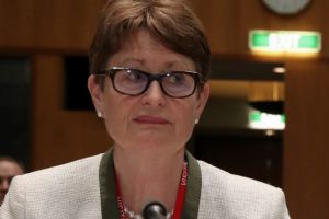 CBA chair Catherine Livingstone appeared alongside chief executive Ian Narev before the federal government's banking ...