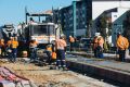 Recent work on the Canberra light rail at Flemington Road. 