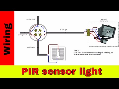 How to wire PIR sensor light.