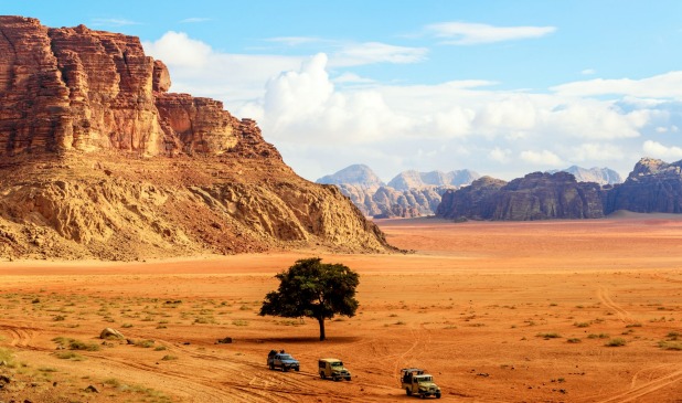 Wadi Rum in Jordan is the Middle East of our imaginations – arid plains, craggy outcrops, curious camels and luxurious ...