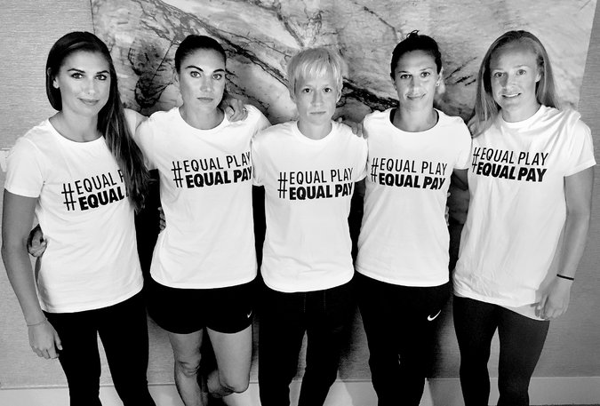 uswnt wearing equal pay shirts