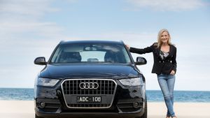 Channel Nine presenter with her Audi Q3.