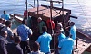 Bainimarama joins Kiribati President Taneti Maamau and Tuvalu PM Enele Sopoaga on the drua.