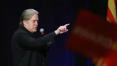 Steve Bannon speaks at a campaign rally for Arizona