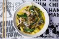 Chin Chin's must-try green curry with grilled fish wing, pea eggplant and baby corn.