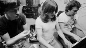 AC/DC producer George Young with brothers Malcolm and Angus