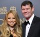 James Packer and Mariah Carey in October 2015.