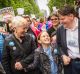 Victorian Commissioner for Gender and Sexuality Ro Allen (right), her partner Kaye Bradshaw and their daughter, Alex ...