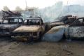 Wreckage following a Boko Haram attack in Maiduguri, north-east Nigeria, earlier this year.