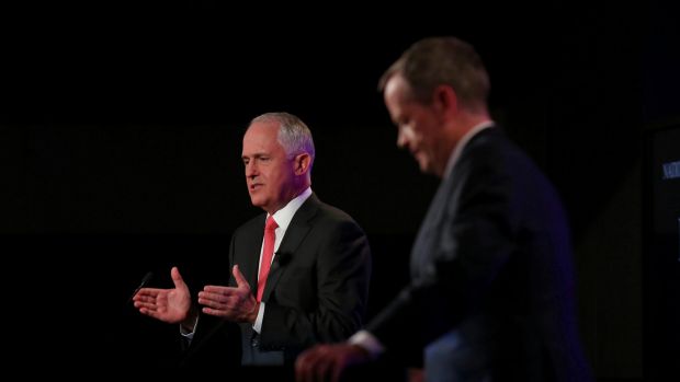 Prime Minister Malcolm Turnbull and Labor leader Bill Shorten on Sunday.