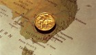 The Australian dollar has risen to be close to US80c.