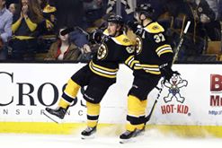 'Congratulations to Boston Bruins forward Brad Marchand on picking up his 2nd career hat-trick! 

Marchand has also tied Sidney Crosby for the league lead in goals with 35!'