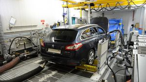 Emissions testing currently takes place in laboratories.