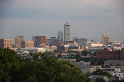 View of the Boston skyline from Somerville's Prospect Hill Park. (ekilby/Flickr)