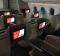 The business class cabin on board the Qantas Dreamliner.