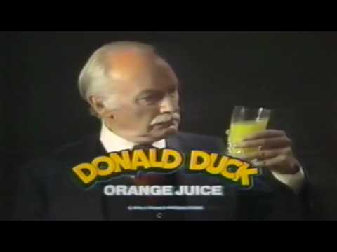 Donald Duck Orange Juice w Ivor Barry and Voice of Donald Duck by Clarence Nash commercial 1980