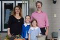 Sydney family Bronwen Morgan, Jim Conley and their kids Cassidy, 9, and Brooklyn, 7, have not owned a car in five years.